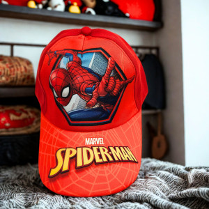 🧢 Детска шапка SPIDER-MAN -  RED Спайдърмен в червено